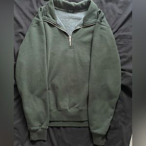 Quarter zip forest green John Galt sweatshirt